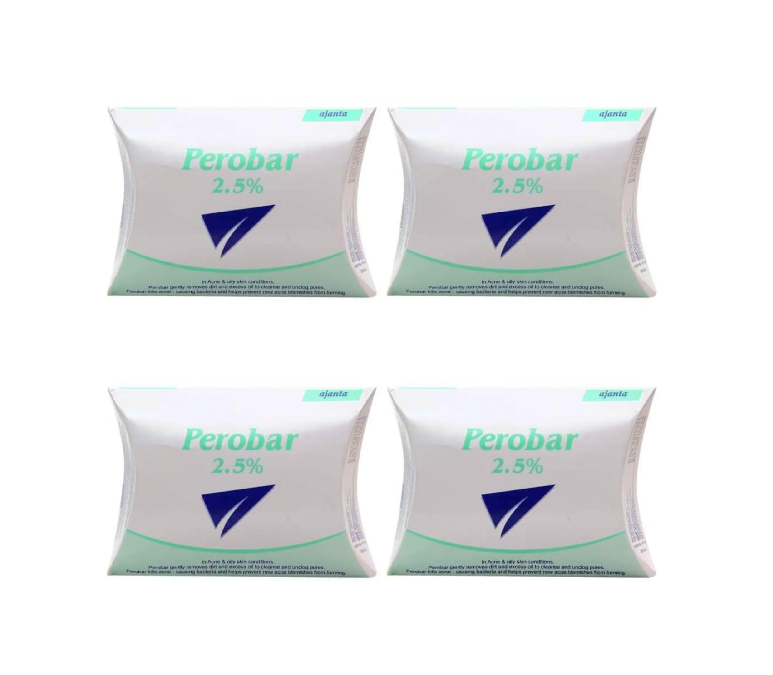 Perobar 2.5,Percent Soap 75gm pack of 4