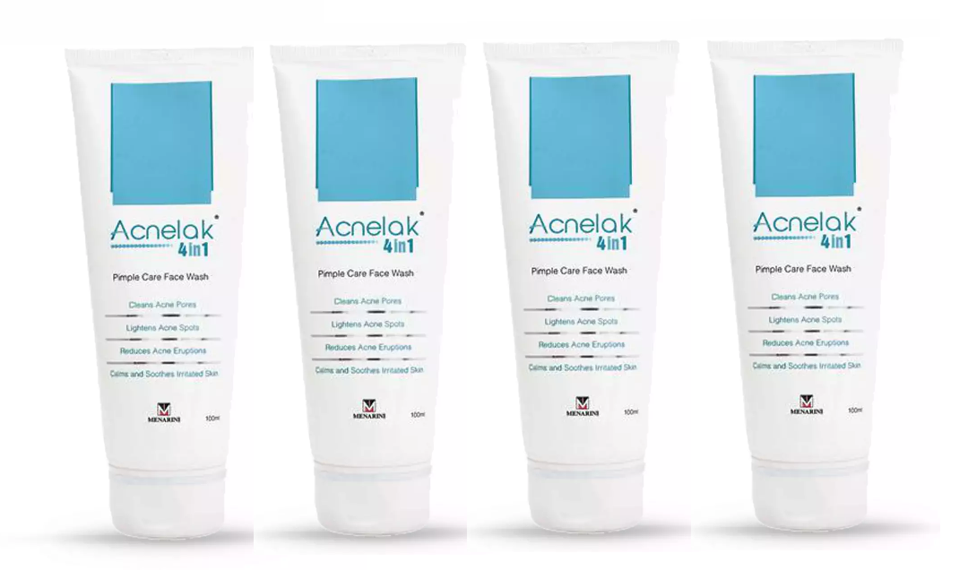 Acnelak 4 in 1 Pimple Care Face Wash 100ml pack of 4