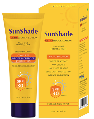 Sunshade uv photostable sunscreen lotion 