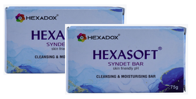 Hexasoft syndet bar 75gm pack of 2