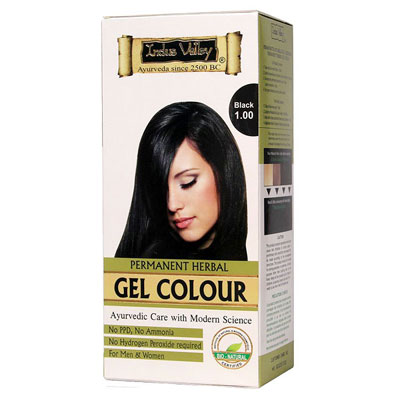 Indus Valley Organically Natural Hair Colour Gel Black Buy box of 220 gm  Powder at best price in India  1mg