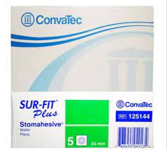 Convatec 125144 SUR-FIT Plus Two-Piece Stomahesive Wafer, 45mm, box of 5