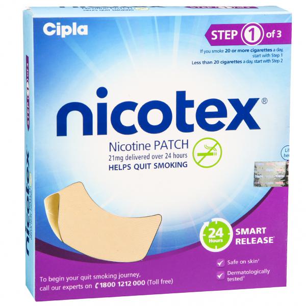 Buy Nicotex Nicotine Patch Step 1 Online - HealthurWealth