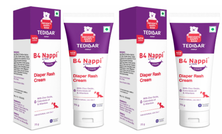 Tedibar B4 nappi baby rash cream 75gm pack of 2